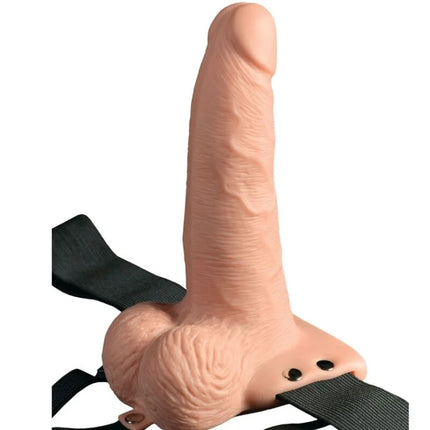 FETISH FANTASY SERIES - VERSTELLBARES GURT MIT FERNBEDIENUNG REALISTISCHER PENIS MIT WIEDERAUFLADBAREN HODEN