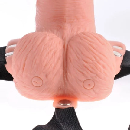 FETISH FANTASY SERIES - VERSTELLBARES GURT MIT FERNBEDIENUNG REALISTISCHER PENIS MIT WIEDERAUFLADBAREN HODEN