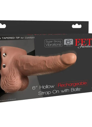 FETISH FANTASY SERIES - VERSTELLBARES GURT REALISTISCHER PENIS MIT WIEDERAUFLADBAREN HODEN UND VIBRATOR 15 CM
