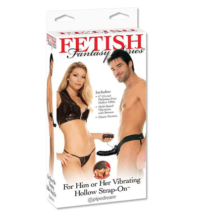 Schwarzer phthalatfreier hohler dildo mit mehrstufiger vibration und fernbedienung für strap-on gebrauch