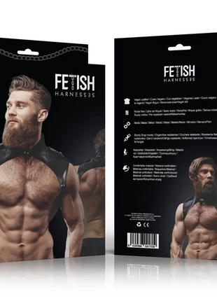 FETISH SUBMISSIVE ATTITUDE - BRIGADE-VERSTELLBARES HALSGESCHIRR FÜR MNNER AUS ÖKO-LEDER - Harness