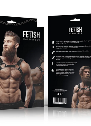 FETISH SUBMISSIVE ATTITUDE - BRUSTGESCHIRR AUS ÖKO-LEDER FÜR HERREN MIT NIETEN - Harness