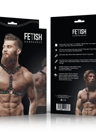 FETISH SUBMISSIVE ATTITUDE - BRUSTGURT MIT DOPPELVERSCHLUSS UND STIEFEL AUS ECO-LEDER MNNER - Harness