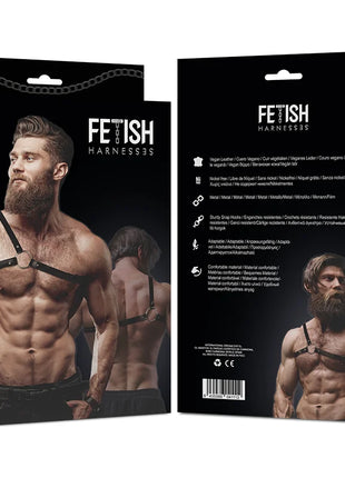 FETISH SUBMISSIVE - ATTITUDE GESCHRIFTES SCHULTERGESCHIRR FÜR MNNER AUS ÖKO-LEDER - Harness