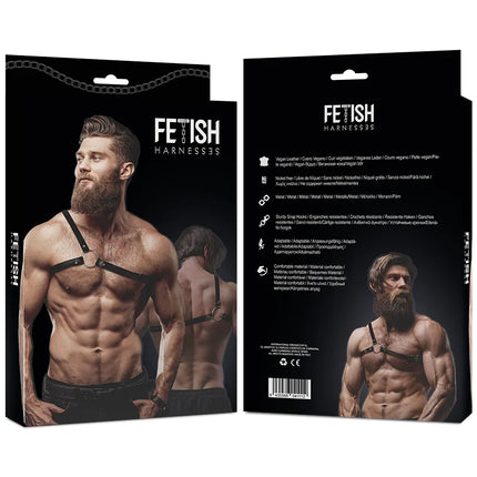 FETISH SUBMISSIVE - ATTITUDE GESCHRIFTES SCHULTERGESCHIRR FÜR MNNER AUS ÖKO-LEDER - Harness
