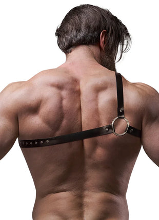 FETISH SUBMISSIVE - ATTITUDE GESCHRIFTES SCHULTERGESCHIRR FÜR MNNER AUS ÖKO-LEDER - Harness