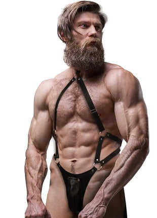 FETISH SUBMISSIVE ATTITUDE - JOCKSTRAP-HARNESS AUS ÖKO-LEDER FÜR HERREN