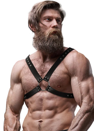 FETISH SUBMISSIVE ATTITUDE - KREUZBRUSTGESCHIRR FÜR MNNER AUS ÖKO-LEDER - Harness
