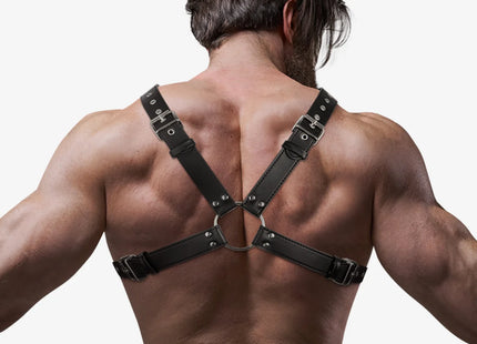FETISH SUBMISSIVE ATTITUDE - KREUZBRUSTGESCHIRR FÜR MNNER AUS ÖKO-LEDER - Harness