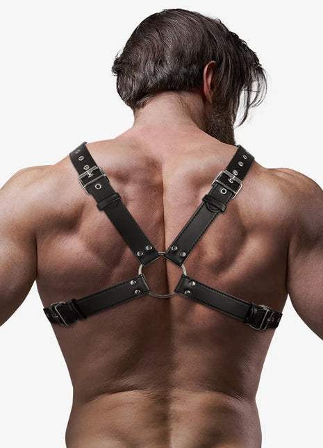 FETISH SUBMISSIVE ATTITUDE - KREUZBRUSTGESCHIRR FÜR MNNER AUS ÖKO-LEDER - Harness