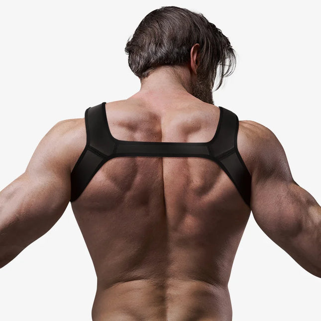 FETISH SUBMISSIVE ATTITUDE - NEOPREN-BRUSTGESCHIRR FÜR MNNER GRÖSSE L - Harness