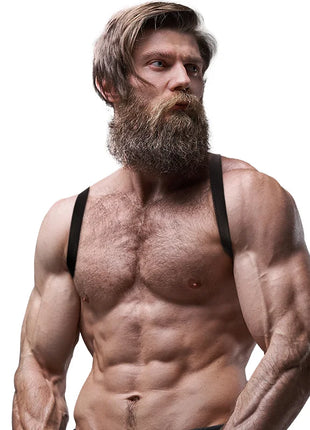 FETISH SUBMISSIVE ATTITUDE - RÜCKENGESCHIRR AUS ÖKO-LEDER FÜR MÄNNER - Harness