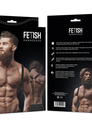 FETISH SUBMISSIVE ATTITUDE - RÜCKENGESCHIRR AUS ÖKO-LEDER FÜR MÄNNER - Harness
