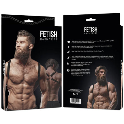 FETISH SUBMISSIVE ATTITUDE - RÜCKENGESCHIRR AUS ÖKO-LEDER FÜR MÄNNER - Harness