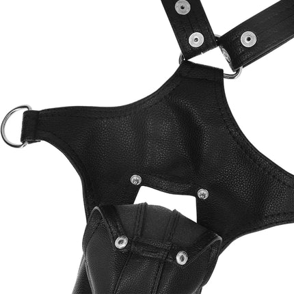 FETISH SUBMISSIVE ATTITUDE - V-FÖRMIGER GESCHIRR AUS ÖKO-LEDER FÜR HERREN - Harness