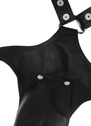 FETISH SUBMISSIVE ATTITUDE - V-FÖRMIGER GESCHIRR AUS ÖKO-LEDER FÜR HERREN - Harness