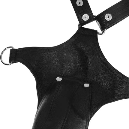 FETISH SUBMISSIVE ATTITUDE - V-FÖRMIGER GESCHIRR AUS ÖKO-LEDER FÜR HERREN - Harness