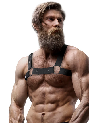 FETISH SUBMISSIVE ATTITUDE - VERSTELLBARER NEOPREN-BRUST-SPORTGURT FÜR MNNER - Harness
