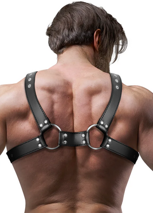 FETISH SUBMISSIVE ATTITUDE - VERSTELLBARES BULLDOGGENGURT AUS ÖKO-LEDER FÜR MNNER - Harness