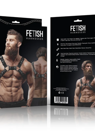 FETISH SUBMISSIVE ATTITUDE - VERSTELLBARES BULLDOGGENGURT AUS ÖKO-LEDER FÜR MNNER - Harness