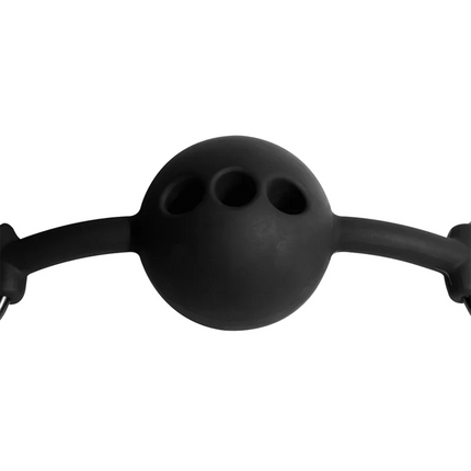 FETISH SUBMISSIVE BONDAGE - ATMUNGSAKTIVER BALLKNOPF AUS SILIKON - Mundknebel