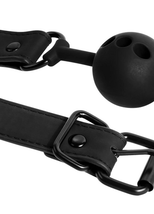 FETISH SUBMISSIVE BONDAGE - ATMUNGSAKTIVER BALLKNOPF AUS SILIKON - Mundknebel
