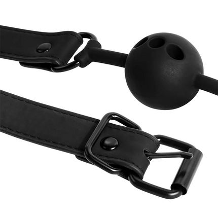 FETISH SUBMISSIVE BONDAGE - ATMUNGSAKTIVER BALLKNOPF AUS SILIKON - Mundknebel