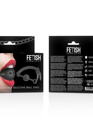 FETISH SUBMISSIVE BONDAGE - ATMUNGSAKTIVER BALLKNOPF AUS SILIKON - Mundknebel
