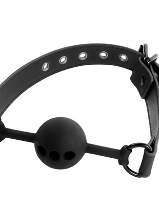 FETISH SUBMISSIVE BONDAGE - ATMUNGSAKTIVER BALLKNOPF AUS SILIKON - Mundknebel