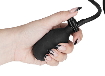 FETISH SUBMISSIVE BONDAGE - AUFBLASBARES WÜRGEHALSBAND MIT KETTE