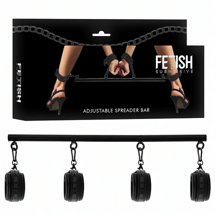 FETISH SUBMISSIVE BONDAGE - VERSTELLBARE TRENNSTANGE 4 STÜCK - Spreizstangen-Set