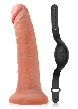 FETISH SUBMISSIVE CYBER STRAP - GURT MIT DILDO- UND BULLET-FERNBEDIENUNGS-UHRENTECHNOLOGIE - Vibrationsgurte