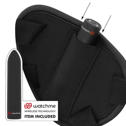 FETISH SUBMISSIVE CYBER STRAP - HARNESS MIT DILDO- UND BULLET-FERNBEDIENUNGS-WATCHME-L-TECHNOLOGIE - Vibrationsgurte