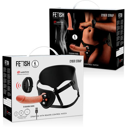 FETISH SUBMISSIVE CYBER STRAP - HARNESS MIT FERNBEDIENUNG DILDO WATCHME L-TECHNOLOGIE - Vibrationsgurte