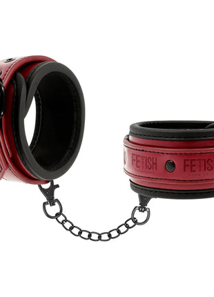 FETISH SUBMISSIVE DARK ROOM - HANDSCHELLEN AUS VEGANEM LEDER MIT NEOPRENFUTTER - Handschellen für Frauen