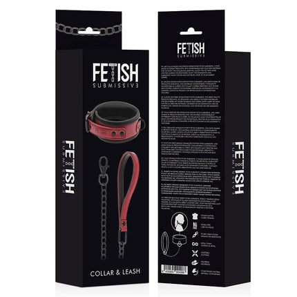 FETISH SUBMISSIVE DARK ROOM - KETTENHALSKETTE MIT NEOPRENFUTTER - Halskette