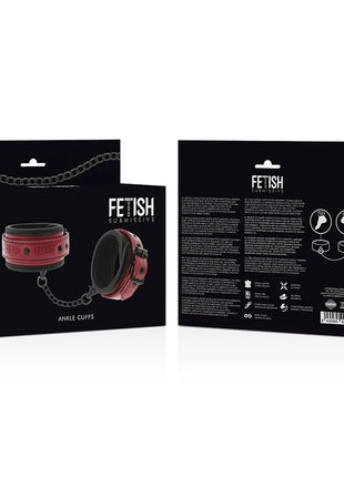 FETISH SUBMISSIVE DARK ROOM - KNÖCHELHANDSCHELLEN AUS VEGANEM LEDER MIT NEOPRENFUTTER - Handschellen für Frauen
