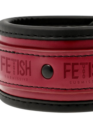 FETISH SUBMISSIVE DARK ROOM - KNÖCHELHANDSCHELLEN AUS VEGANEM LEDER MIT NEOPRENFUTTER - Handschellen für Frauen
