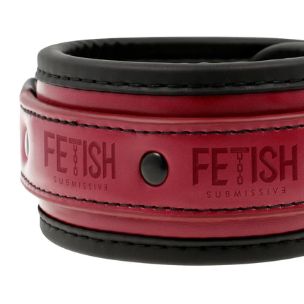 FETISH SUBMISSIVE DARK ROOM - KNÖCHELHANDSCHELLEN AUS VEGANEM LEDER MIT NEOPRENFUTTER - Handschellen für Frauen