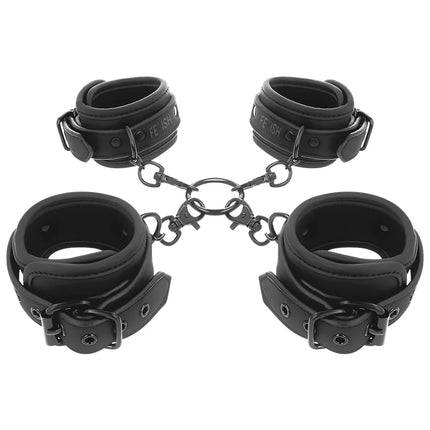 FETISH SUBMISSIVE - HAND- UND KNÖCHEL-HANDSCHELLEN-SET MIT NOPRENE-FUTTER - Handschellen