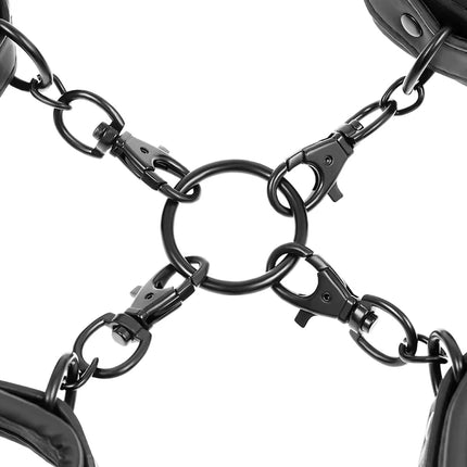 FETISH SUBMISSIVE - HAND- UND KNÖCHEL-HANDSCHELLEN-SET MIT NOPRENE-FUTTER - Handschellen