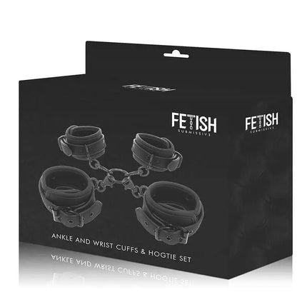 FETISH SUBMISSIVE - HAND- UND KNÖCHEL-HANDSCHELLEN-SET MIT NOPRENE-FUTTER - Handschellen