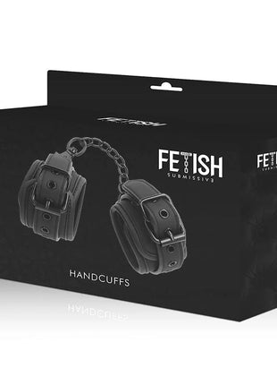 FETISH SUBMISSIVE - HANDSCHELLEN AUS VEGANEM LEDER MIT NOPRENE-FUTTER - Handschellen für Frauen
