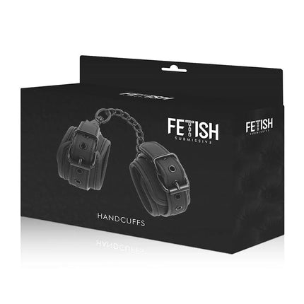 FETISH SUBMISSIVE - HANDSCHELLEN AUS VEGANEM LEDER MIT NOPRENE-FUTTER - Handschellen für Frauen