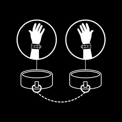 FETISH SUBMISSIVE - HANDSCHELLEN AUS VEGANEM LEDER MIT NOPRENE-FUTTER - Handschellen für Frauen