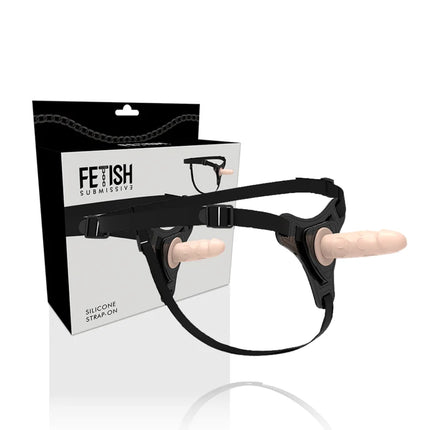 FETISH SUBMISSIVE HARNESS - FLEISCHREALISTISCHES SILIKON 12,5 CM - Strapon Gurte
