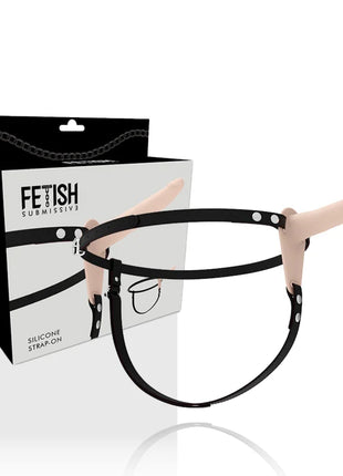 FETISH SUBMISSIVE HARNESS - FLEISCHSILIKON 15 CM - Strapon Gurte
