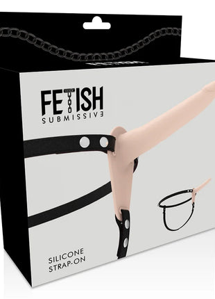 FETISH SUBMISSIVE HARNESS - FLEISCHSILIKON 15 CM - Strapon Gurte