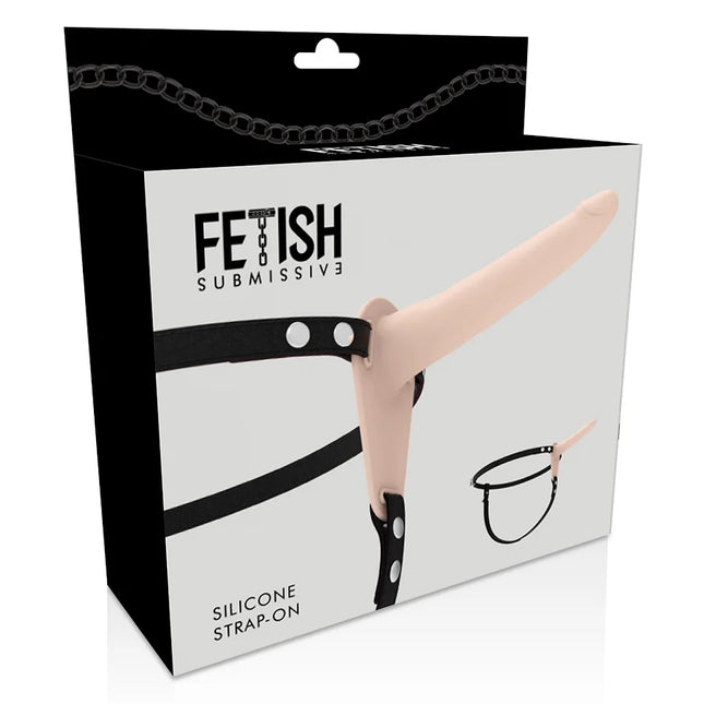 FETISH SUBMISSIVE HARNESS - FLEISCHSILIKON 15 CM - Strapon Gurte