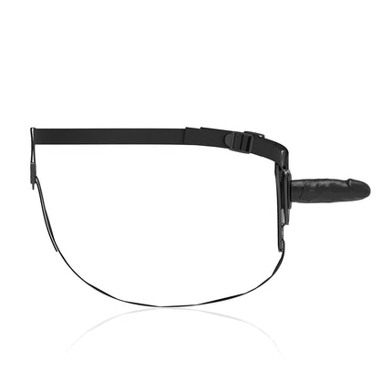 FETISH SUBMISSIVE HARNESS - REALISTISCHES SCHWARZES SILIKON 15 CM - Strapon Gurte